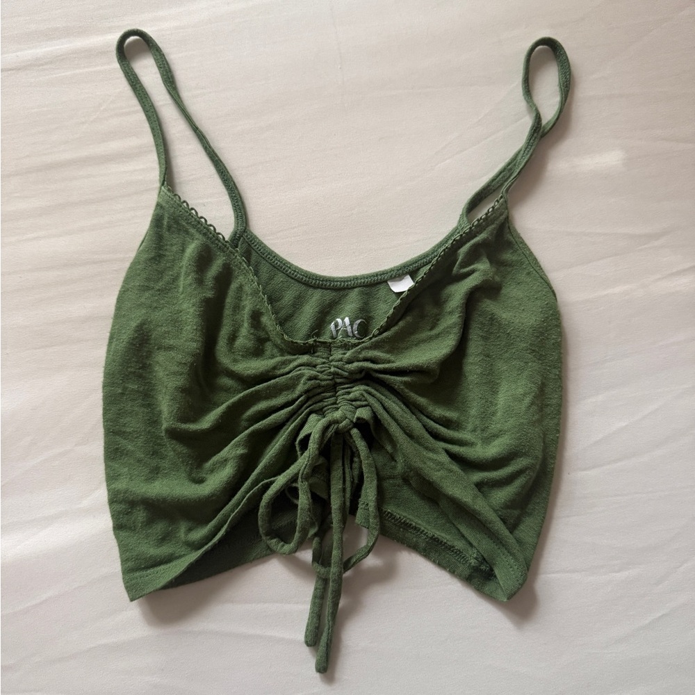 Green Ruched Cami